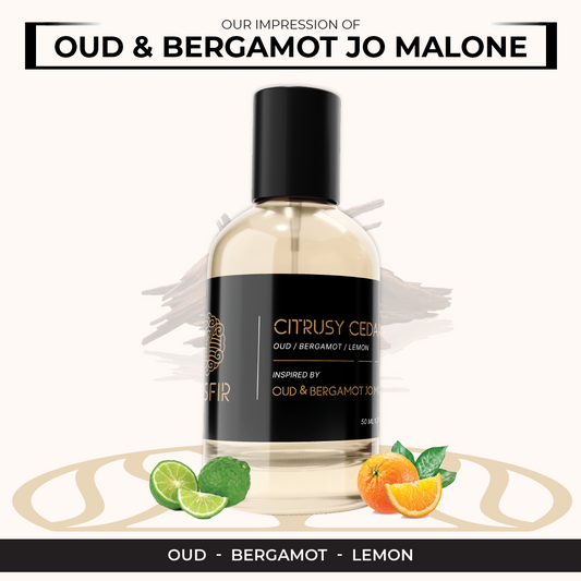 Citrusy Cedar - Inspired by Oud & Bergamot By Jo Malone